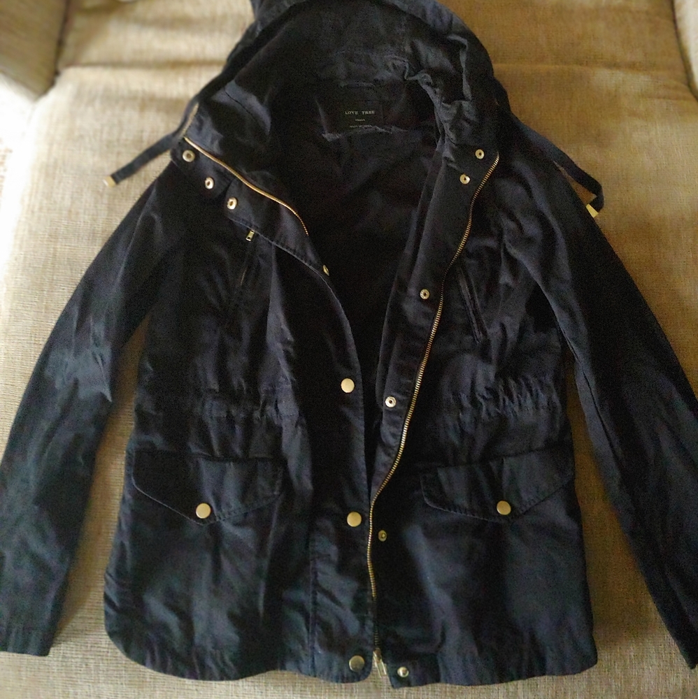 Small Love Tree Black lightweight jacket